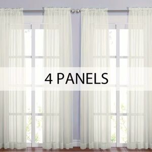 Elegant Cream Sheer Curtain Panels